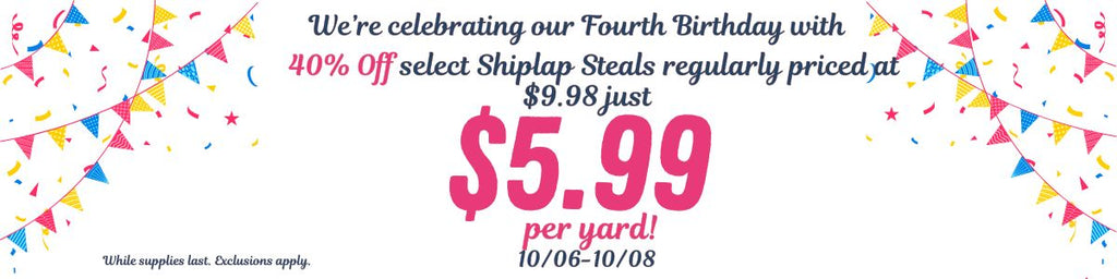 Shiplap Birthday Sale