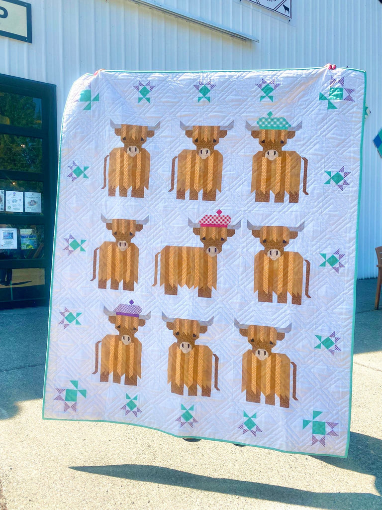Mini Coos Highland Cow Quilt Kit The Shiplap Quilt Shop LLC mini-coos-highland-cow-quilt-kit-the-shiplap-quilt-shop-llc