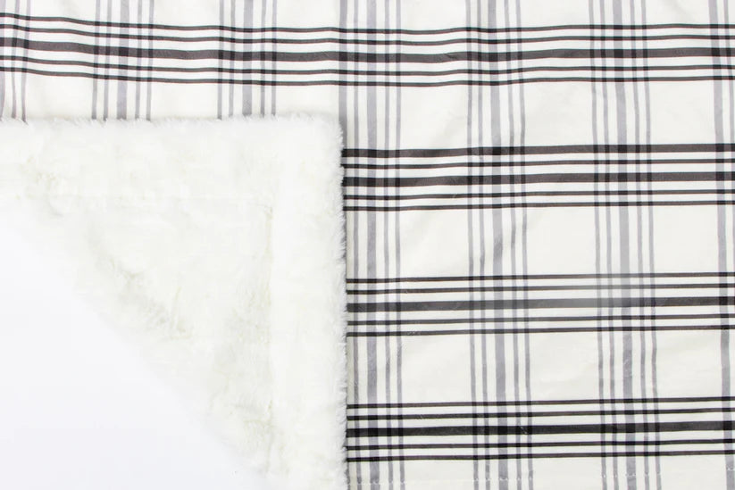 Black & Cream Plaid Dreamy Blanket