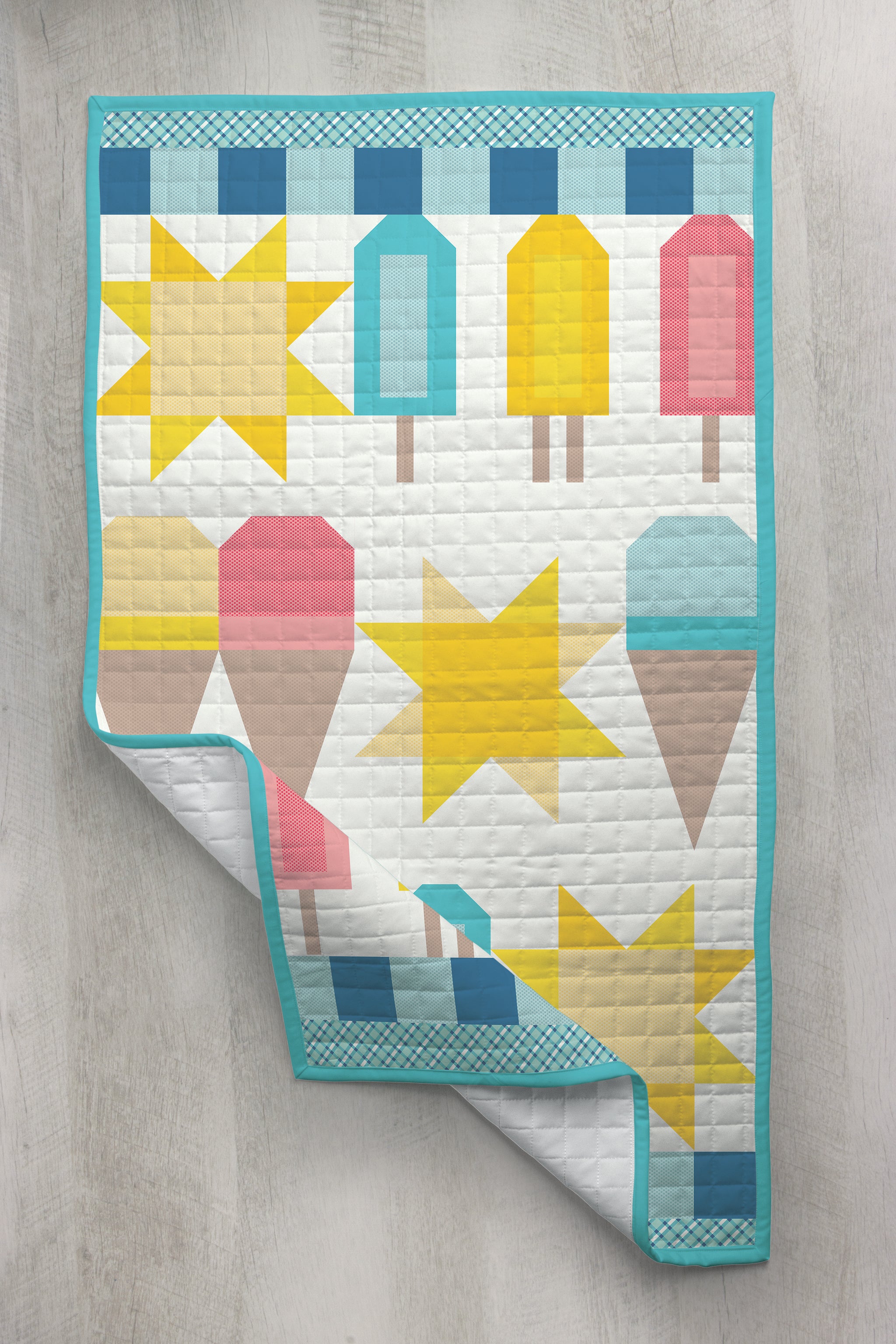 Cactus Flower Tablerunner Foundation Paper Piecing Pattern By Judy Niemeyer - 3 Runners, 17" X 51" Each