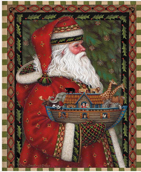 SANTA様　財布 Picture a Christmas II Santa and Ark Panel – The Shiplap Quilt