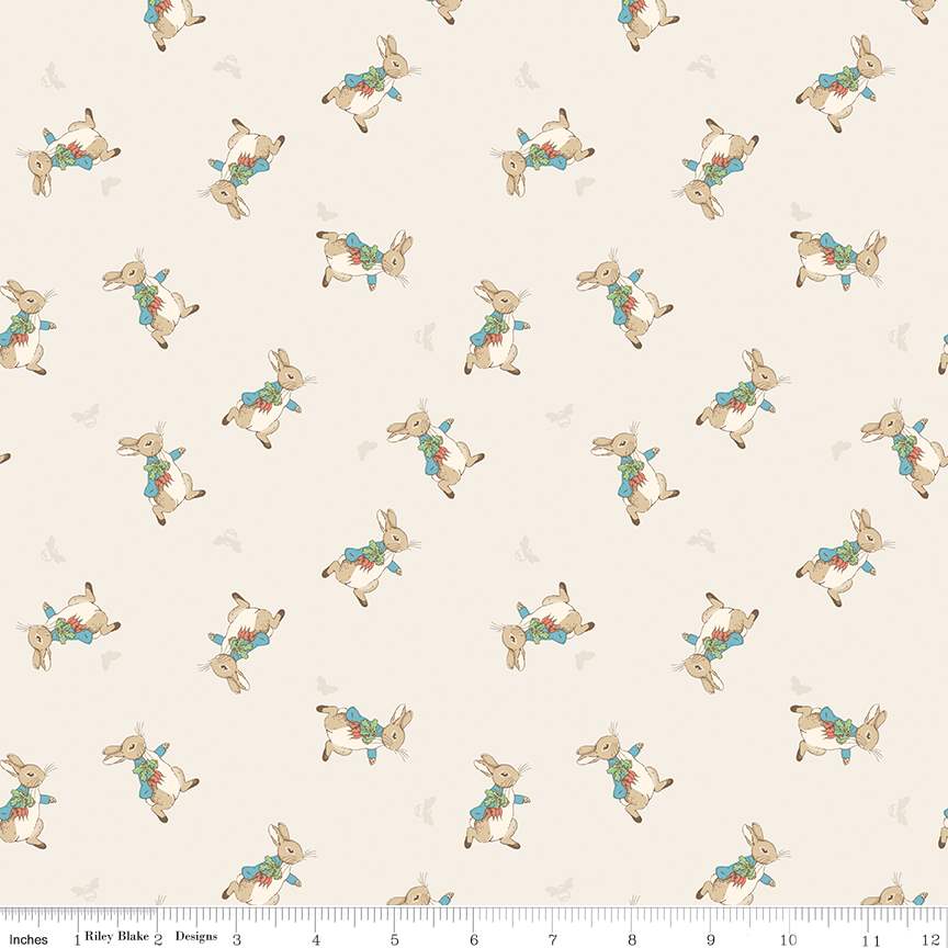 Flannel The Tale of Peter Rabbit Peter Toss Cream