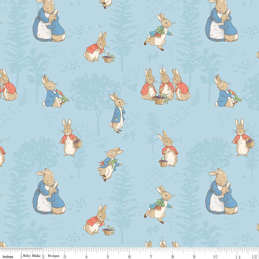 Flannel The Tale of Peter Rabbit Main Blue