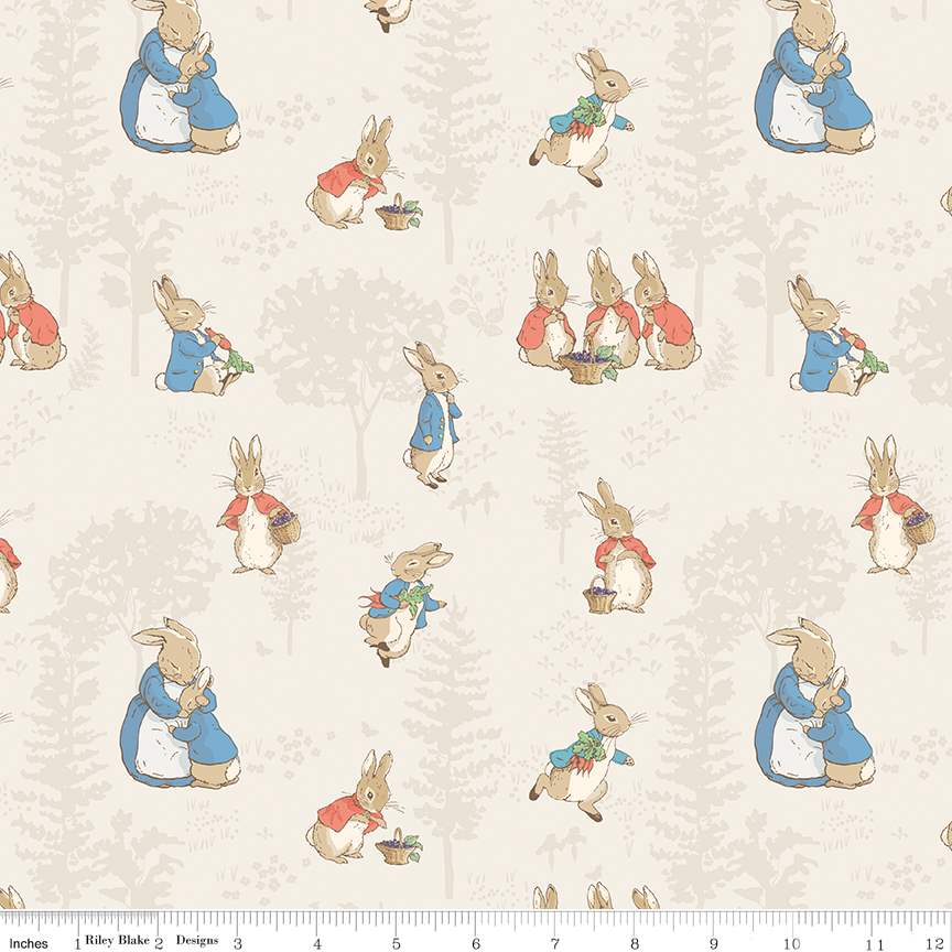 Flannel The Tale of Peter Rabbit Main Cream