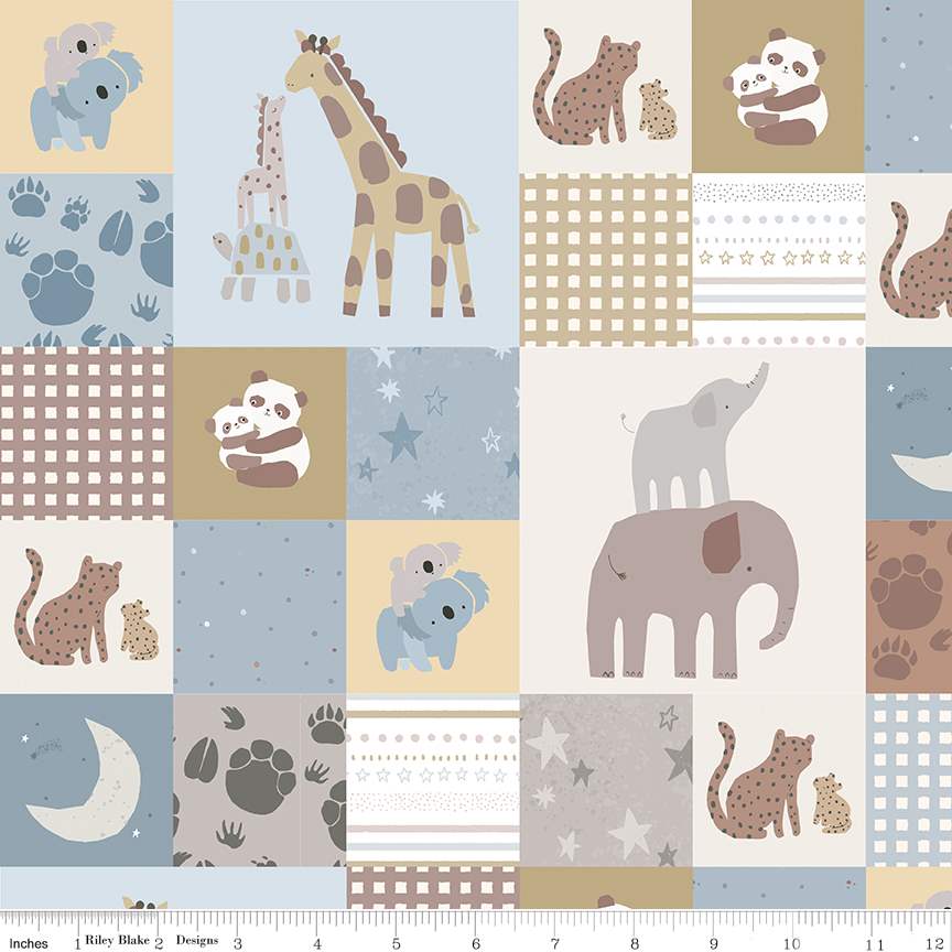 Flannel Safari Stargazing Boy Cheater Print Multi